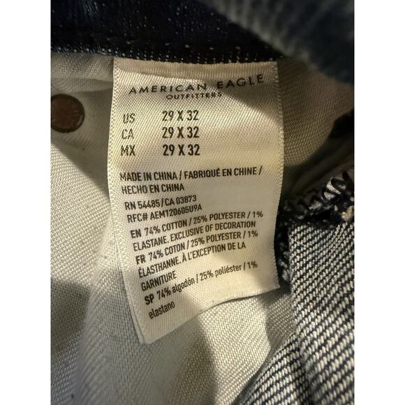 American Eagle Jeans Mens 29x32 Distressed Athletic Skinny AirFlex Temp Tech Den - Picture 13 of 16